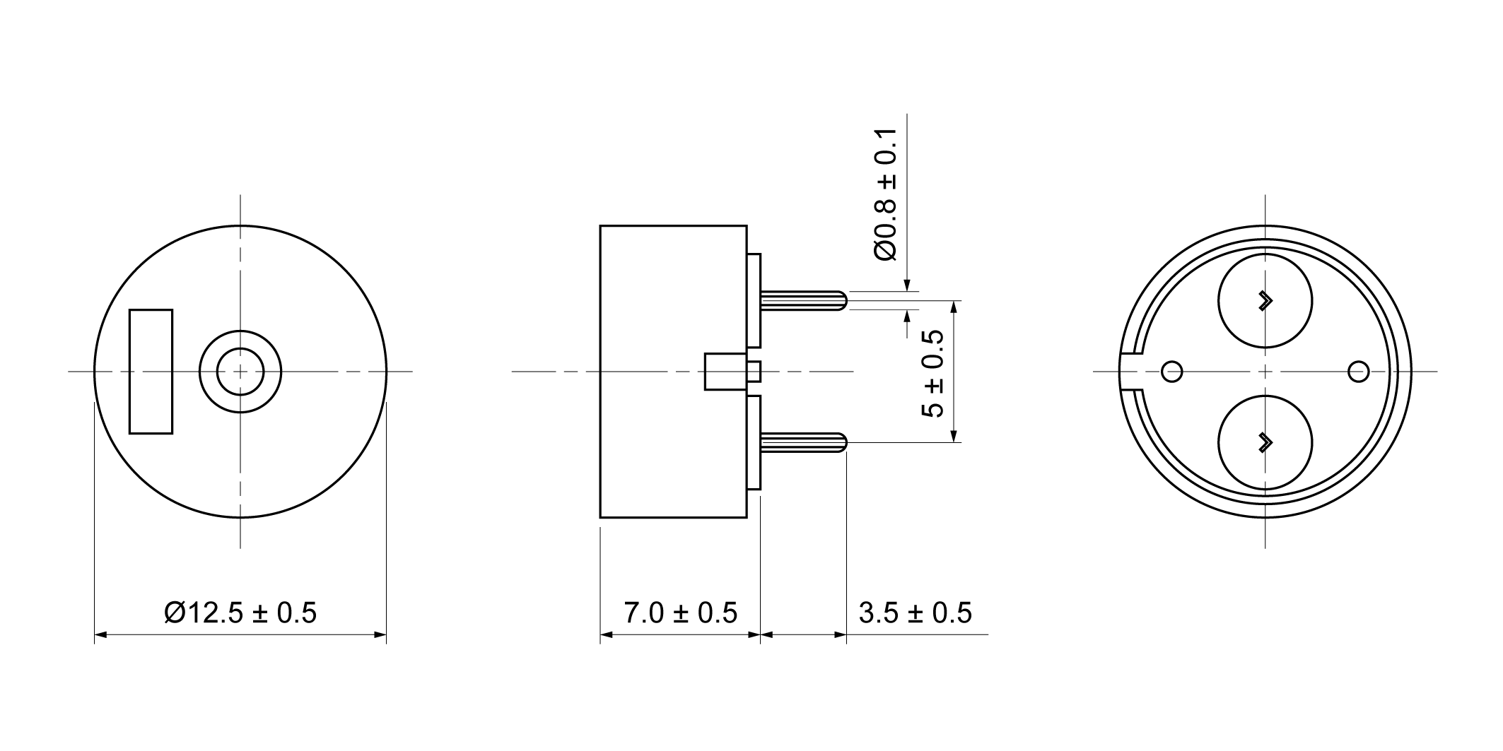 PT1207F-40A9-P5 Mechanical Drawing